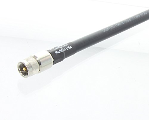 MPD Digital Genuine Times Microwave LMR600 Coaxial Cable with UHF PL259 Male Connectors - 25 Feet High Performance RF Cable for Ham Radio, CB Antenna, and Wireless Communication Systems