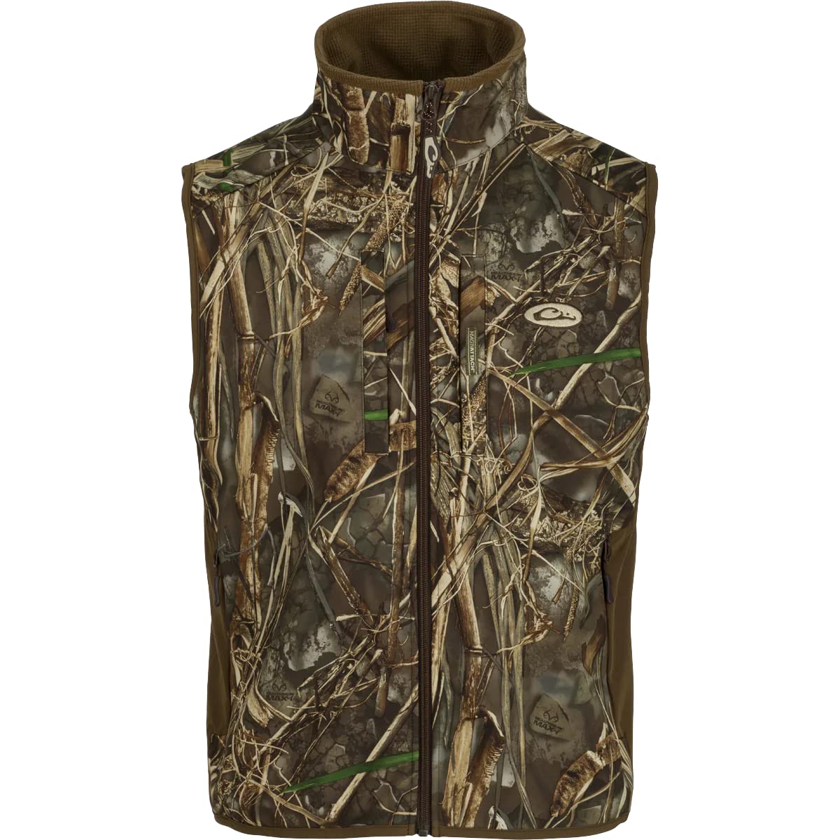 Drake Waterfowl EST Camo Windproof Tech Vest for Hunting - Mossy Oak Shadow Grass Habitat Camouflage - XLarge Size - Ideal for Waterfowl Hunting and Outdoor Adventures