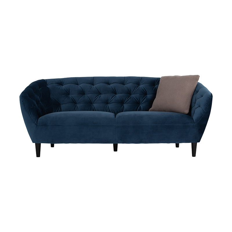 HUAYRA 3-Seater Sofa - Modern Blue Fabric Couch for Living Room, Lounge & Office | Comfortable Sectional Sofa for Home Decor