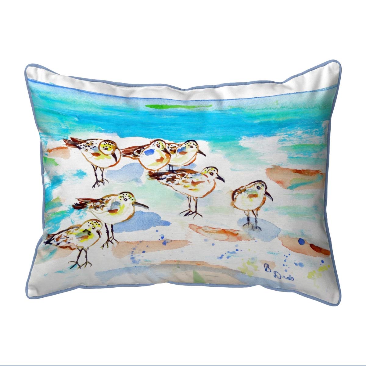 Betsy Drake SN1089 Decorative Throw Pillow 11x14 Inches - Multi-Color for Sofa, Bed, Couch & Home Decor