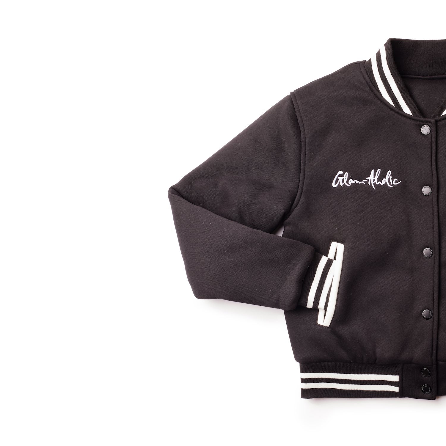 Essential Black Varsity Jacket for Men & Women - Stylish Casual Outerwear for School, Sports & Everyday Wear