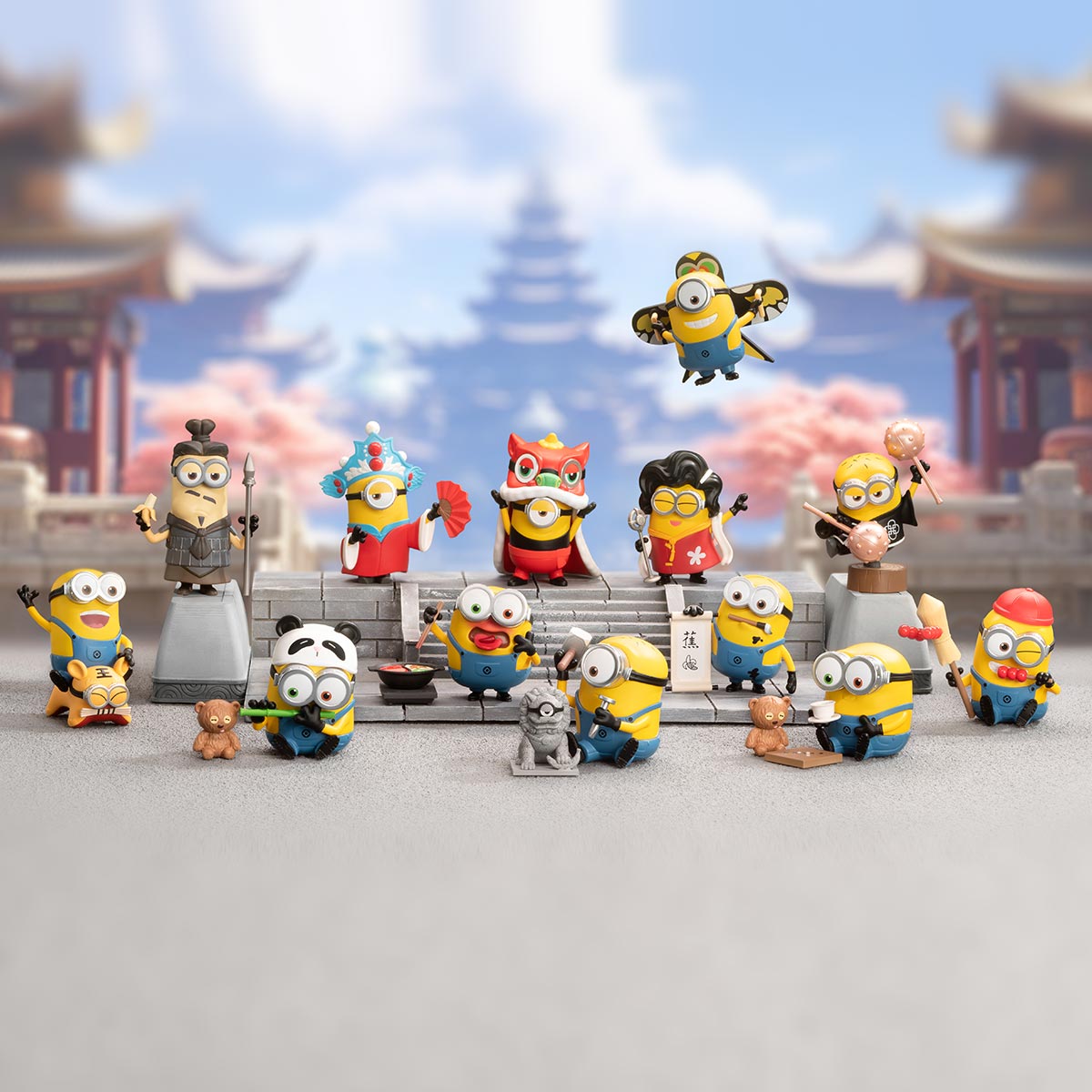 Minions Travelogues of China Series Action Figures - Collectible Minion Toys for Kids & Adults, Perfect for Display, Gifts & Movie Fans