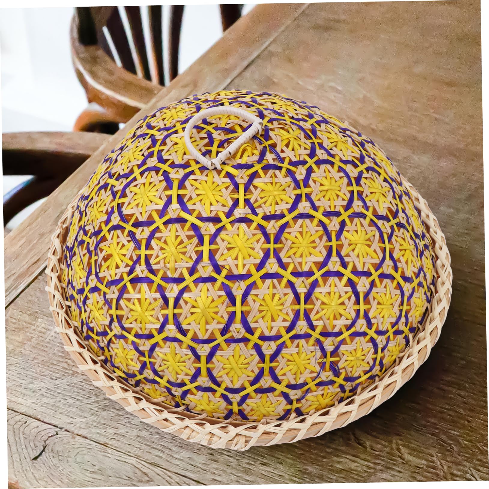 Handwoven Bamboo Storage Basket Set - Multi-Functional Food Cover & Household Organizer for Kitchen, Pantry, and Bathroom Storage