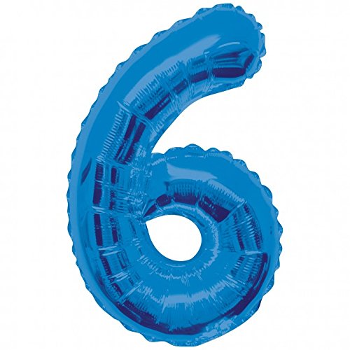 34 Jumbo Blue Foil Number Balloons (6 Pack) - Perfect for Birthday Parties, Graduations, Anniversaries & Special Events Decorations