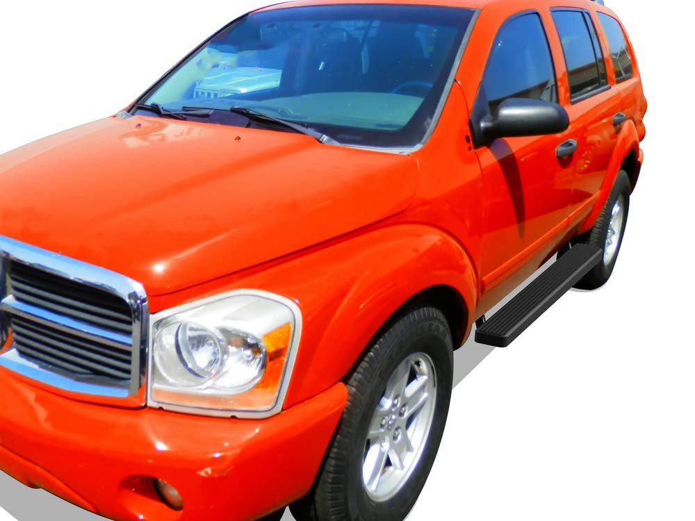 5-Inch Matte Black APS Running Boards for Dodge Durango 2004-2010 & Chrysler Aspen 2006-2010 - Heavy Duty Side Steps & Side Bars - Perfect for Off-Roading & Truck Accessories