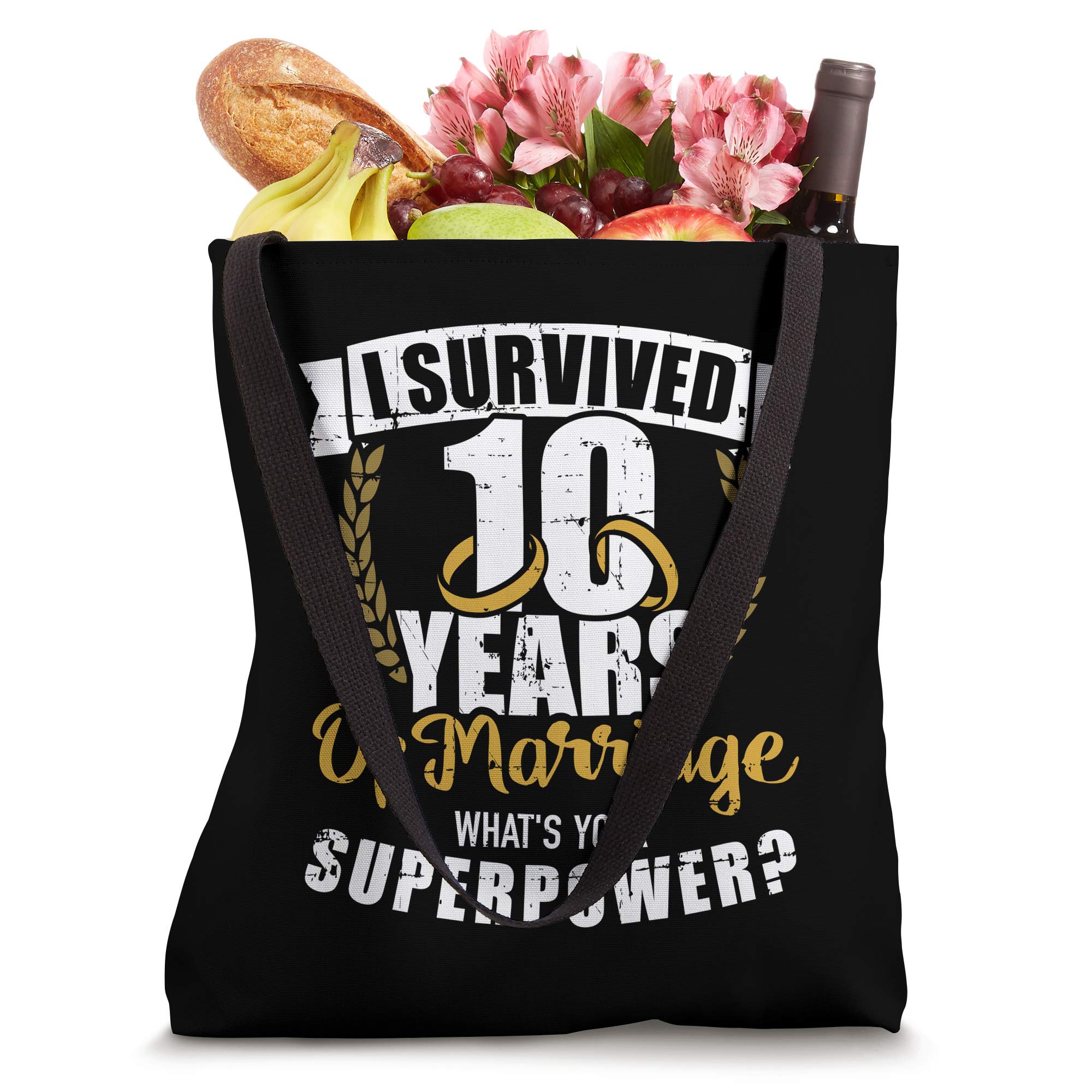 10th Wedding Anniversary Gifts for Couples - Personalized Tote Bag for Him & Her - Perfect for Travel, Beach & Date Nights