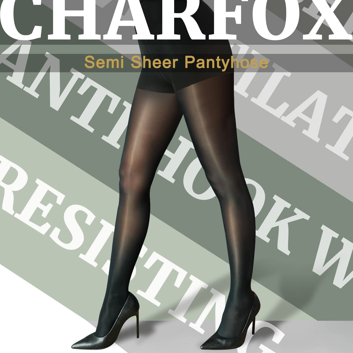 Women's Semi-Sheer Tights - Ultra Soft Shiny Stockings for Daily Wear, High Waist Control Top Footed Pantyhose | Perfect for Office, Date Night & Winter Layering