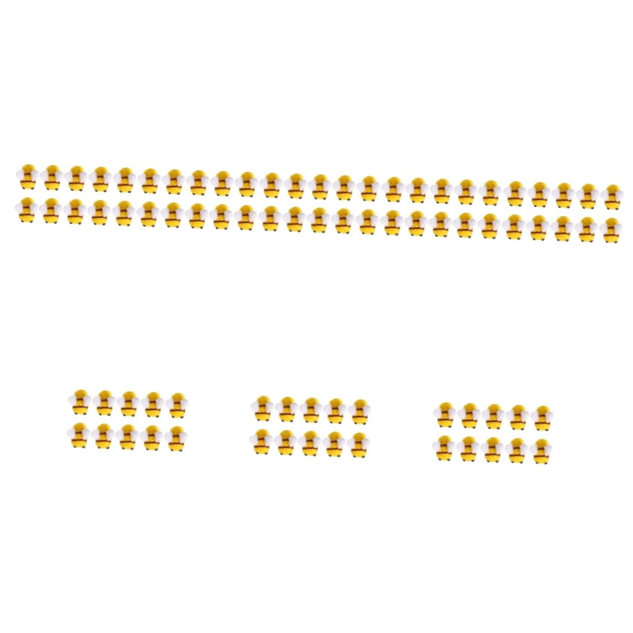 160-Piece Wool Felt Bee Craft Kit - DIY Mini Plush Bees for Dollhouse, Costume Jewelry, Sewing & Baby Tent Applique | Perfect for Crafts, Headdress Decor & Creative Projects