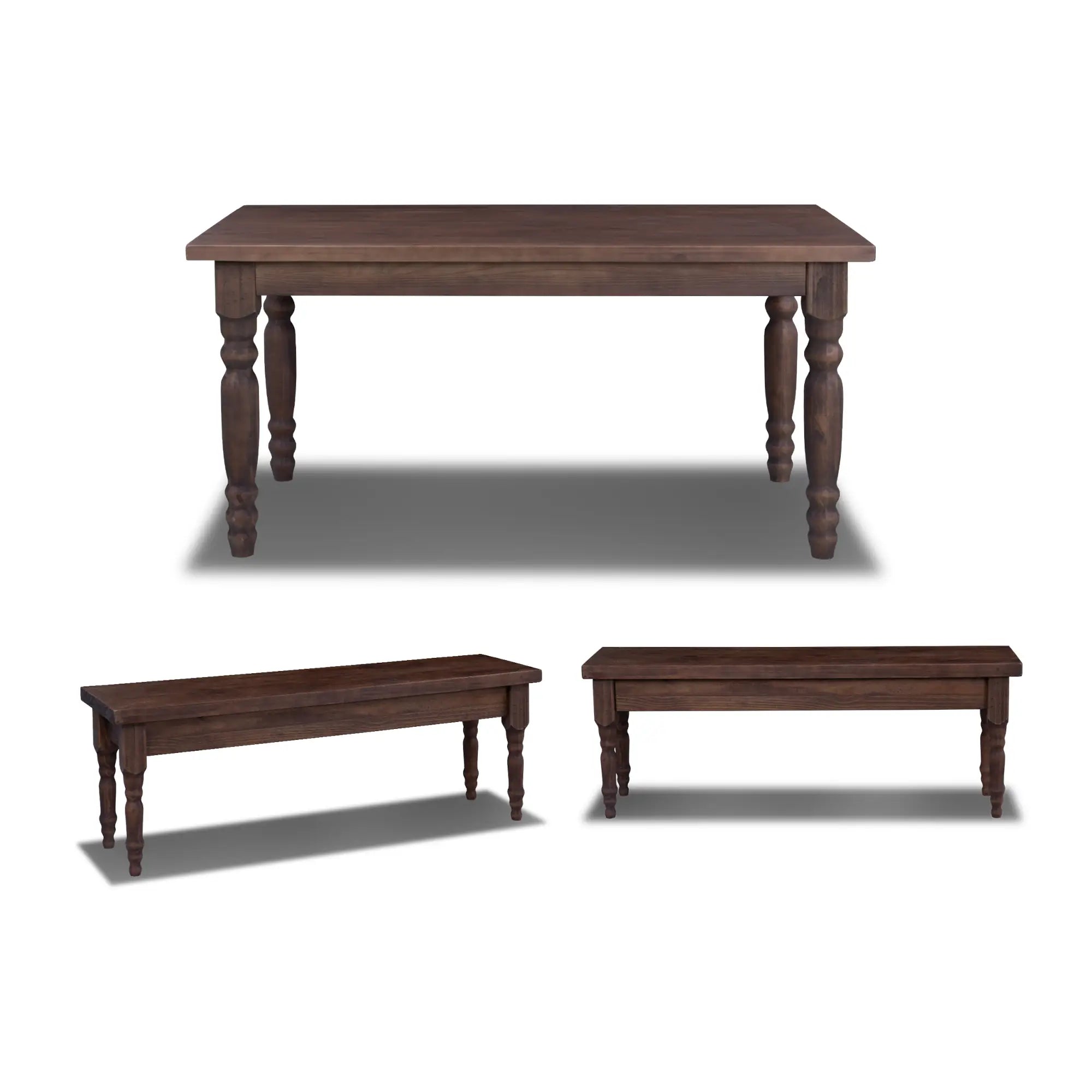 Valerie 3-Piece Dining Set with Table & Bench - Perfect for Small Spaces, Kitchens, and Breakfast Nooks | Modern Farmhouse Style Furniture for Home & Apartment