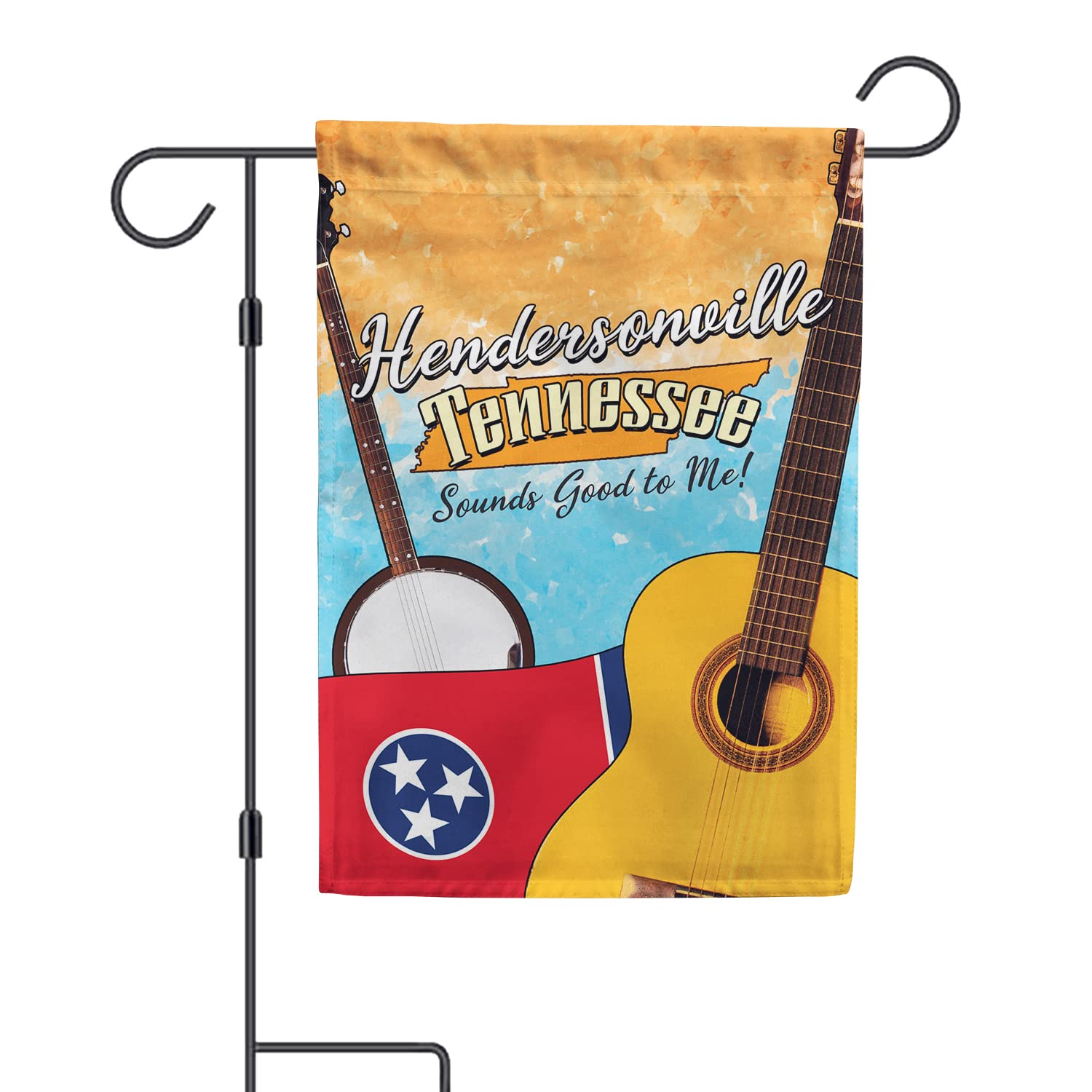 Double-Sided Hendersonville Tennessee Garden Flag 12.5x18 Inches - Outdoor Yard Decorative Tennessee State Flag, Hometown Pride Gift - Made in USA - Perfect for Porch Decor, Patio Display & Seasonal Home Decoration