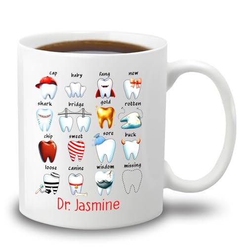 Funny Tooth Designs Dentist White Mug