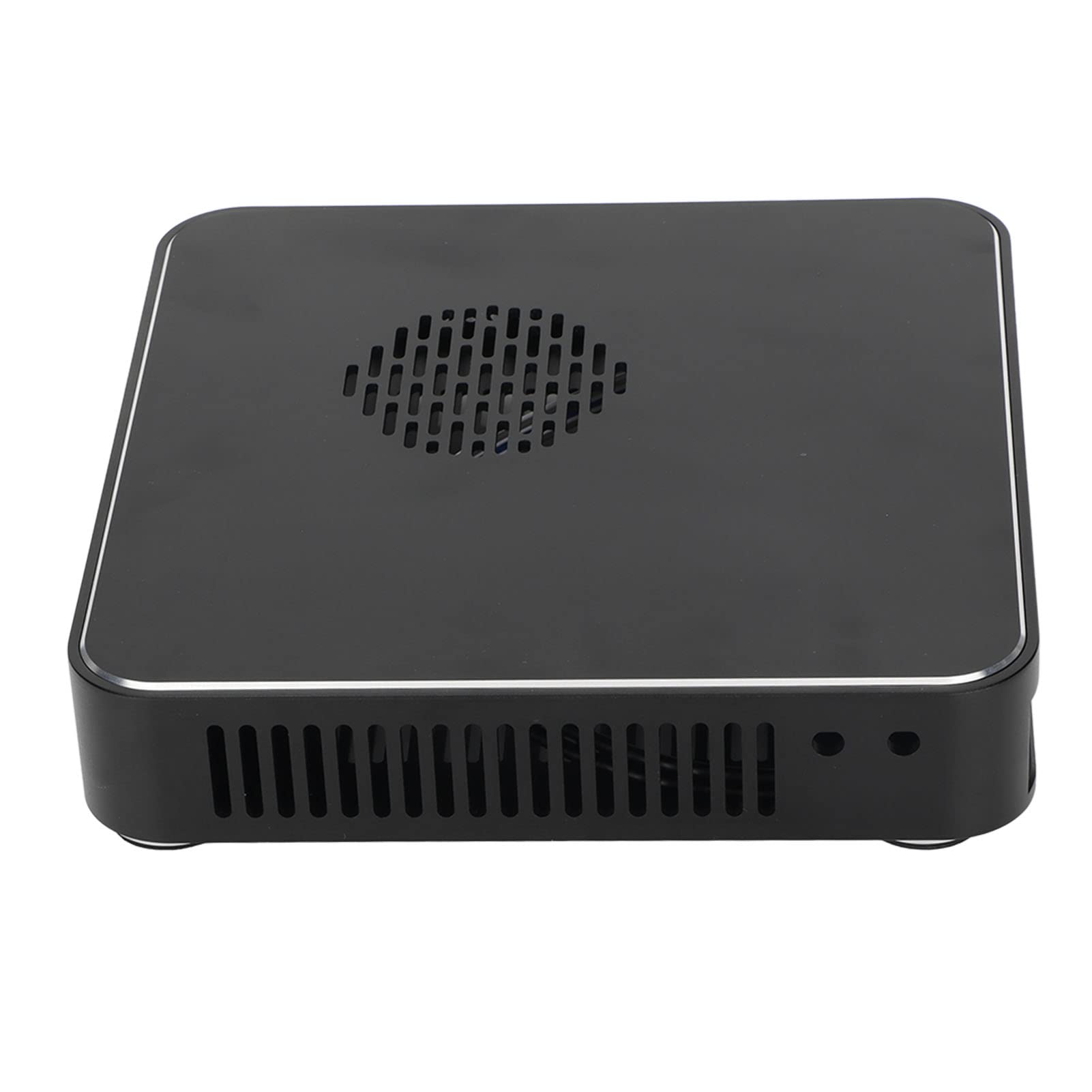 ASHATA Mini ITX Computer Case - Ultra Compact Aluminum PC Case for Desktop Computers | Horizontal Wall Mounted HTPC Case | Perfect for Home Theater & Office Workstations