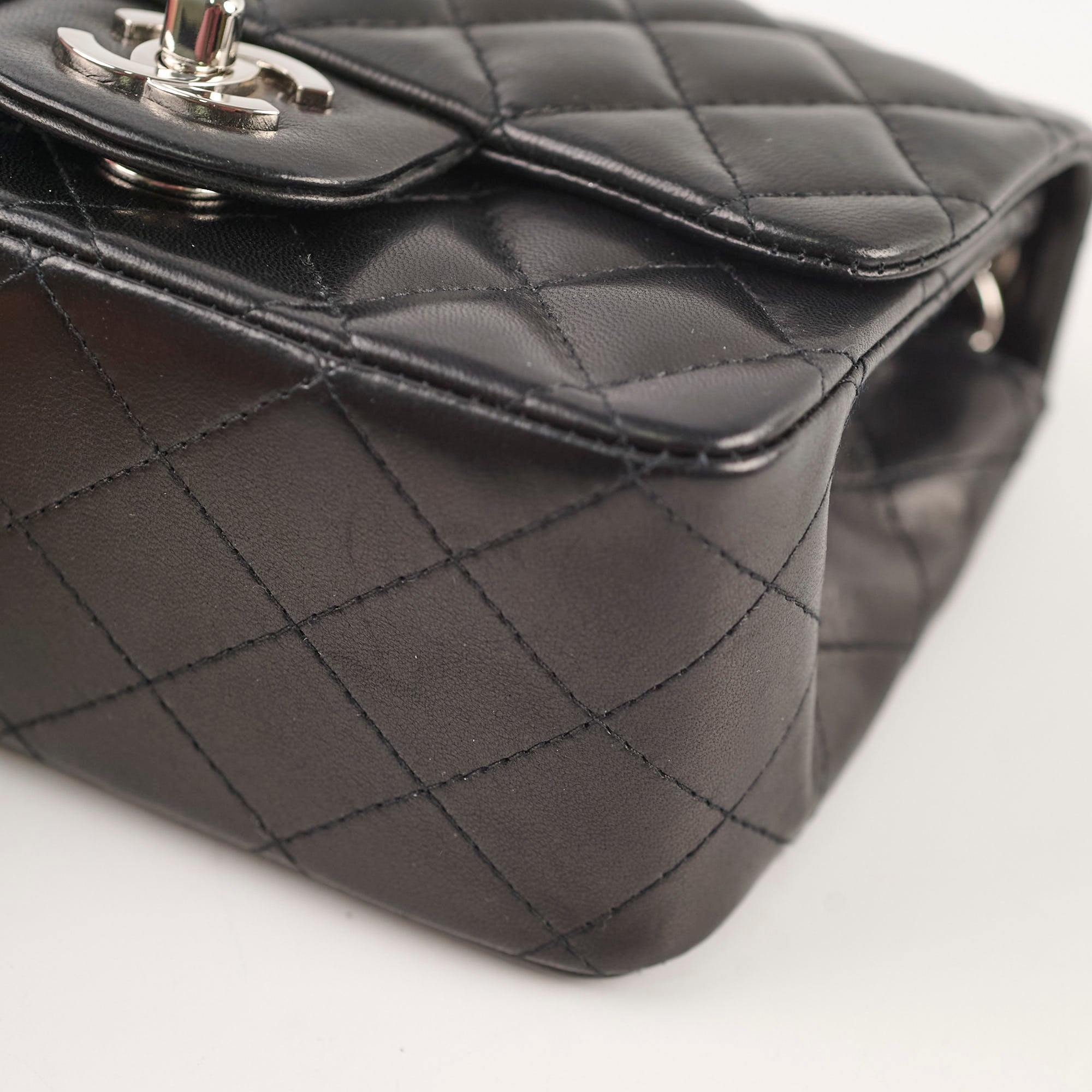 Chanel Mini Square Black Flap Bag - Classic Quilted Leather Crossbody Purse for Women | Perfect for Evening Parties, Date Nights & Special Occasions