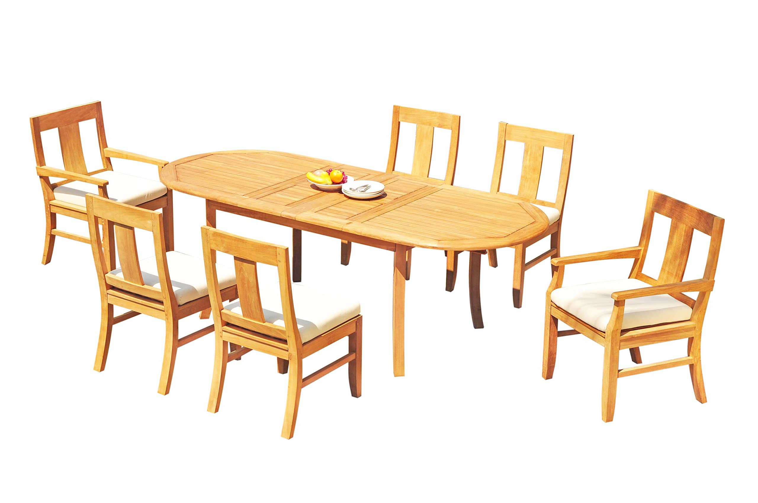 Premium 7-Piece Outdoor Patio Teak Dining Set - 94