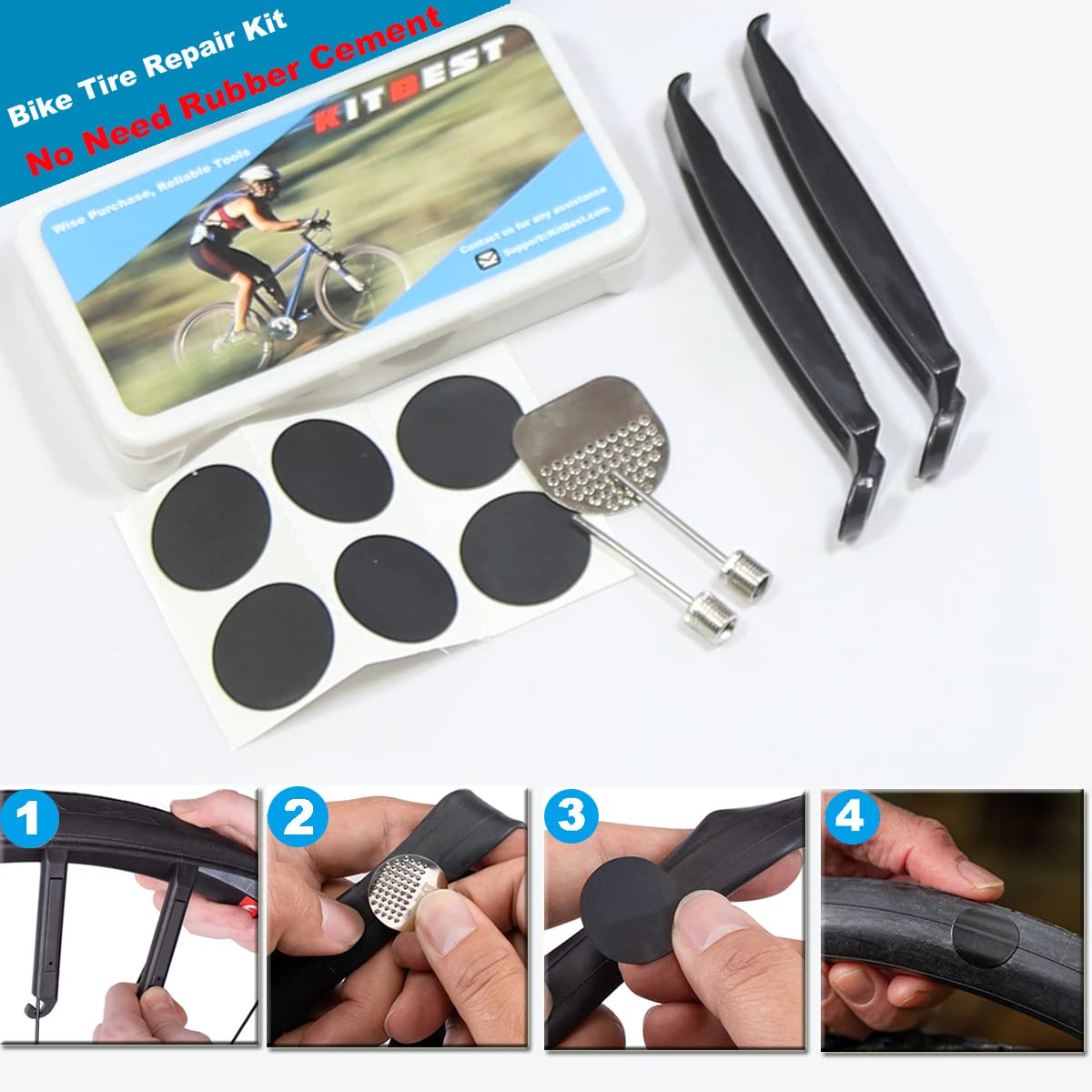 Portable Bike Repair Kit - All-in-One Bicycle Maintenance Tool with Tire Pump, Patches & Inflator | Compact Emergency Toolkit for Camping, Travel & Roadside Safety | Essential Cycling Gear for Mountain & Commuter Bikes