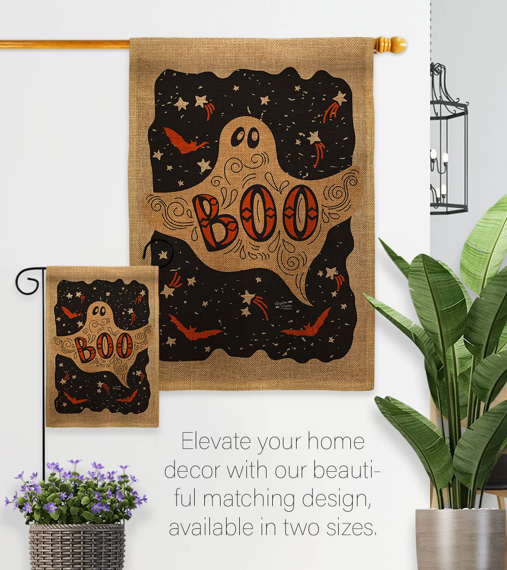 Halloween Garden Flag Set - Spooky Witch, Black Cat & Pumpkin Decor for Fall Yard