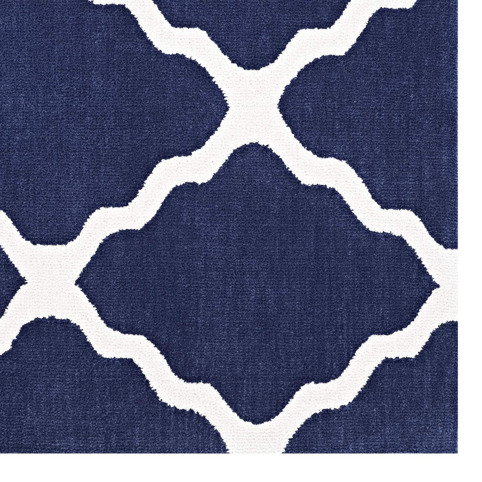 Modern Contemporary Urban Living Room Rug - Soft Fabric Area Carpet Runner in White Ivory - Perfect for Lounge, Bedroom & Home Decor