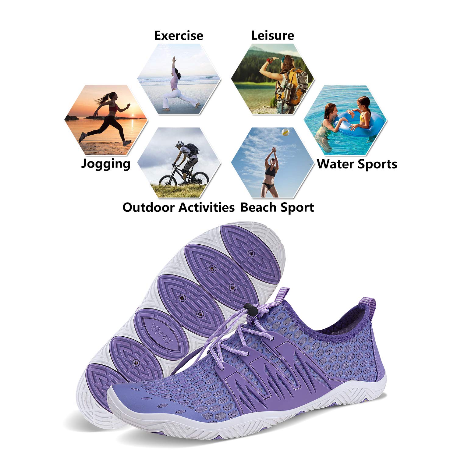 **Men's & Women's Quick-Dry Water Shoes - Barefoot Aqua Socks for Swimming, Surfing, Beach, Pool, Yoga & Outdoor Activities | Lightweight & Comfortable for Travel & Sports**