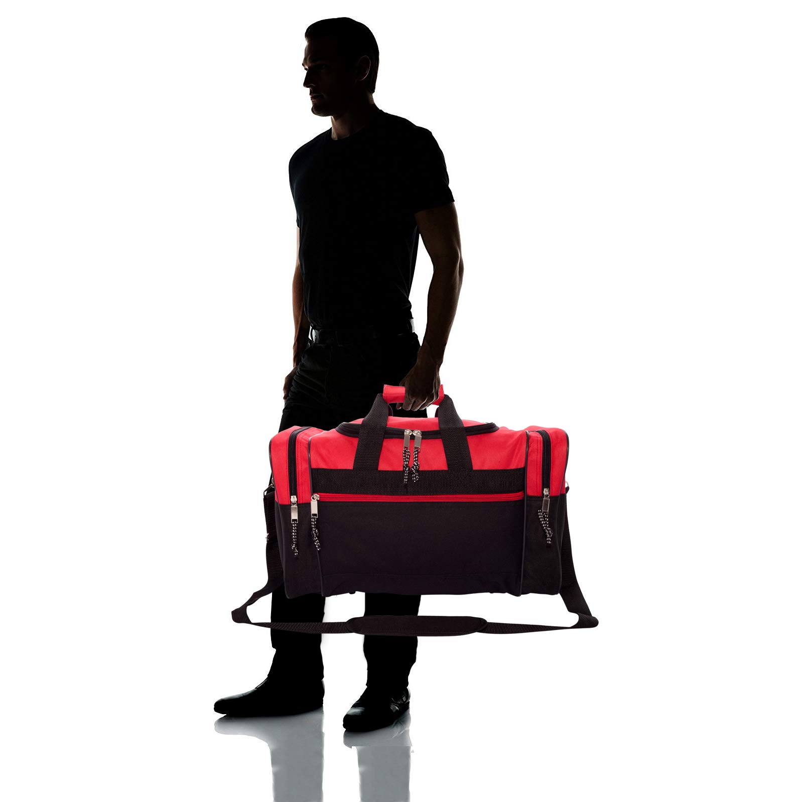DALIX 17 Inch Durable Gym Duffel Bag - Large Blank Sports Duffle Bag for Travel, Workout, Gym & Sports Equipment - Perfect for Fitness, Travel & Weekend Getaways