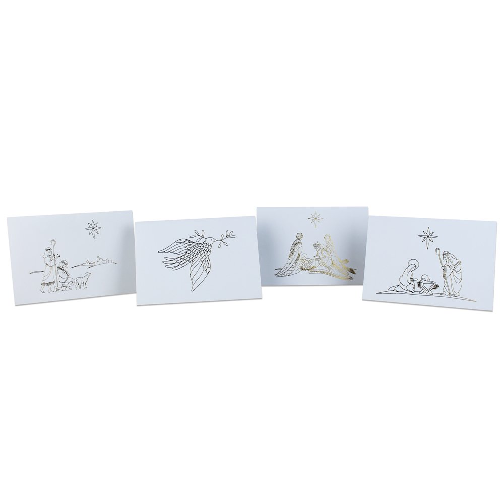 Premium Luxury Christmas Greeting Cards Set in Elegant Gold Keepsake Box - Perfect for Holiday Gifts, Family Keepsakes & Festive Home Decor
