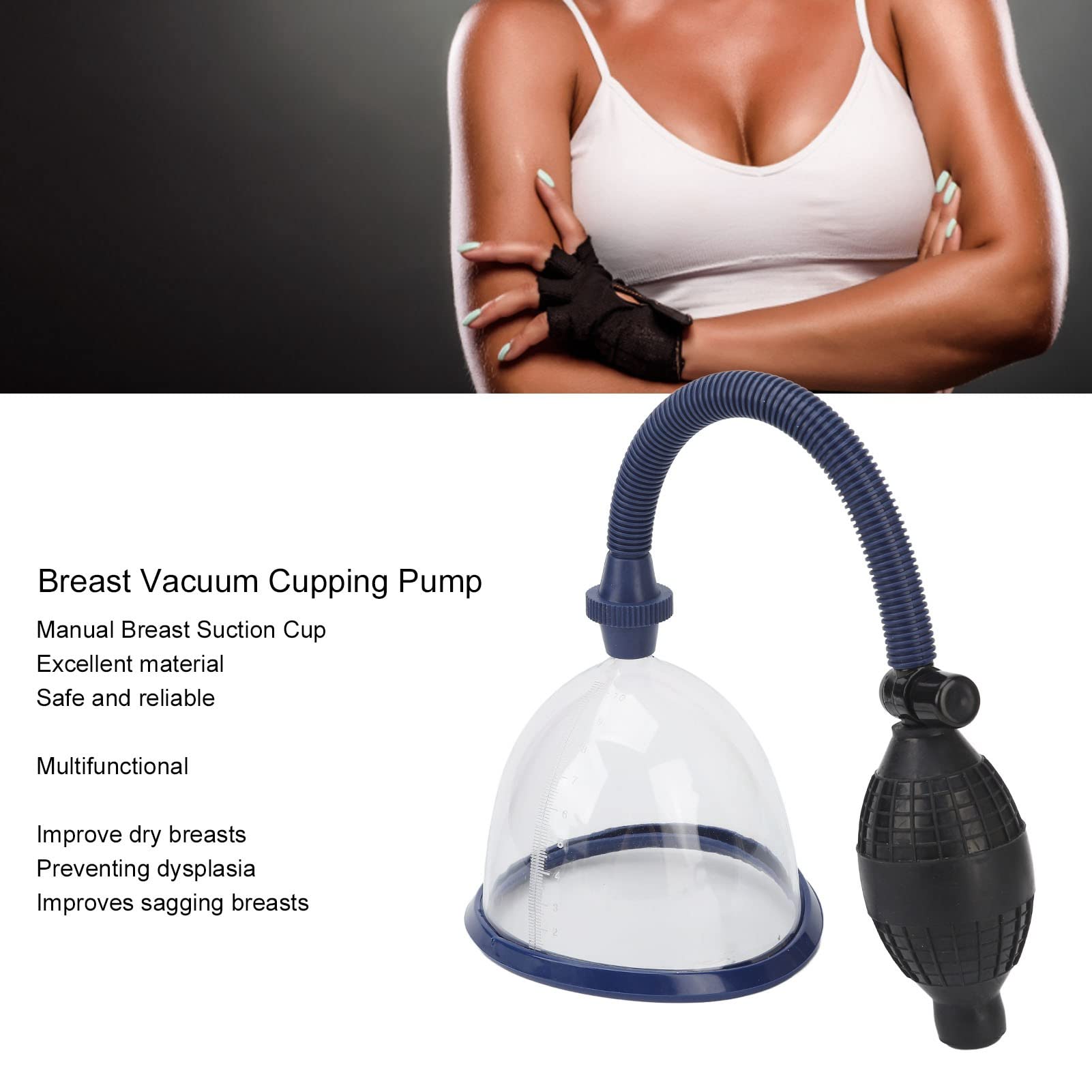 **Manual Breast Vacuum Pump for Firming & Sagging Prevention – Large Size Suction Cup Set for Home & Salon Use – Perfect for Postpartum Recovery & Breast Enhancement**