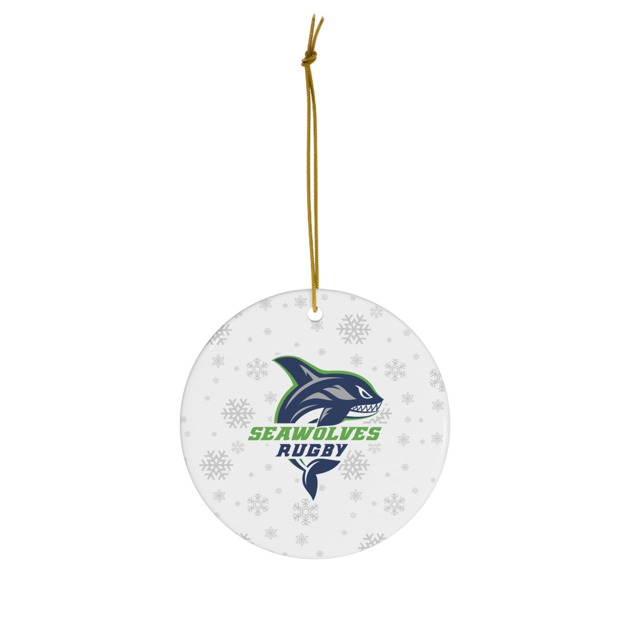 Seawolves Ceramic Ornament - Handmade Christmas Tree Decoration for Holiday Home Decor, Perfect Gift for Sports Fans & Collectors - Great for Christmas, Office, and Party Decorations