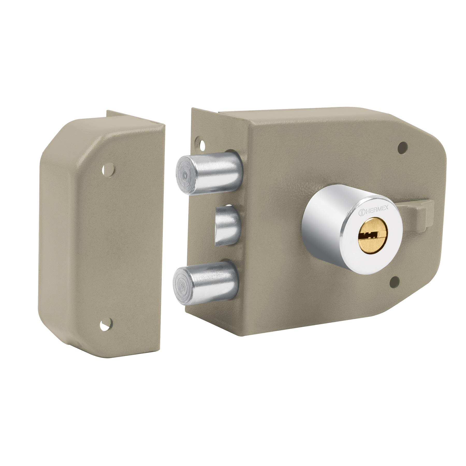 CS-92 Modern Rim Lock with Two Bars & Key Lock - Secure Your Doors for Home, Office & Storage Safety