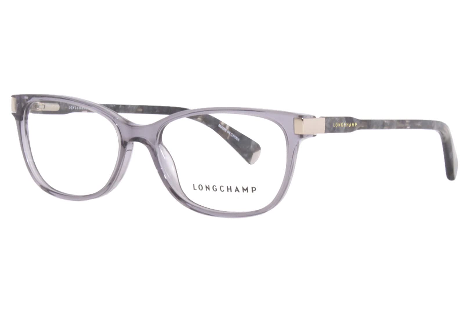 Longchamp LO2616 035 Women's Grey Full Rim Rectangular Eyeglass Frames 53mm - Stylish & Lightweight for Work, Reading & Everyday Wear