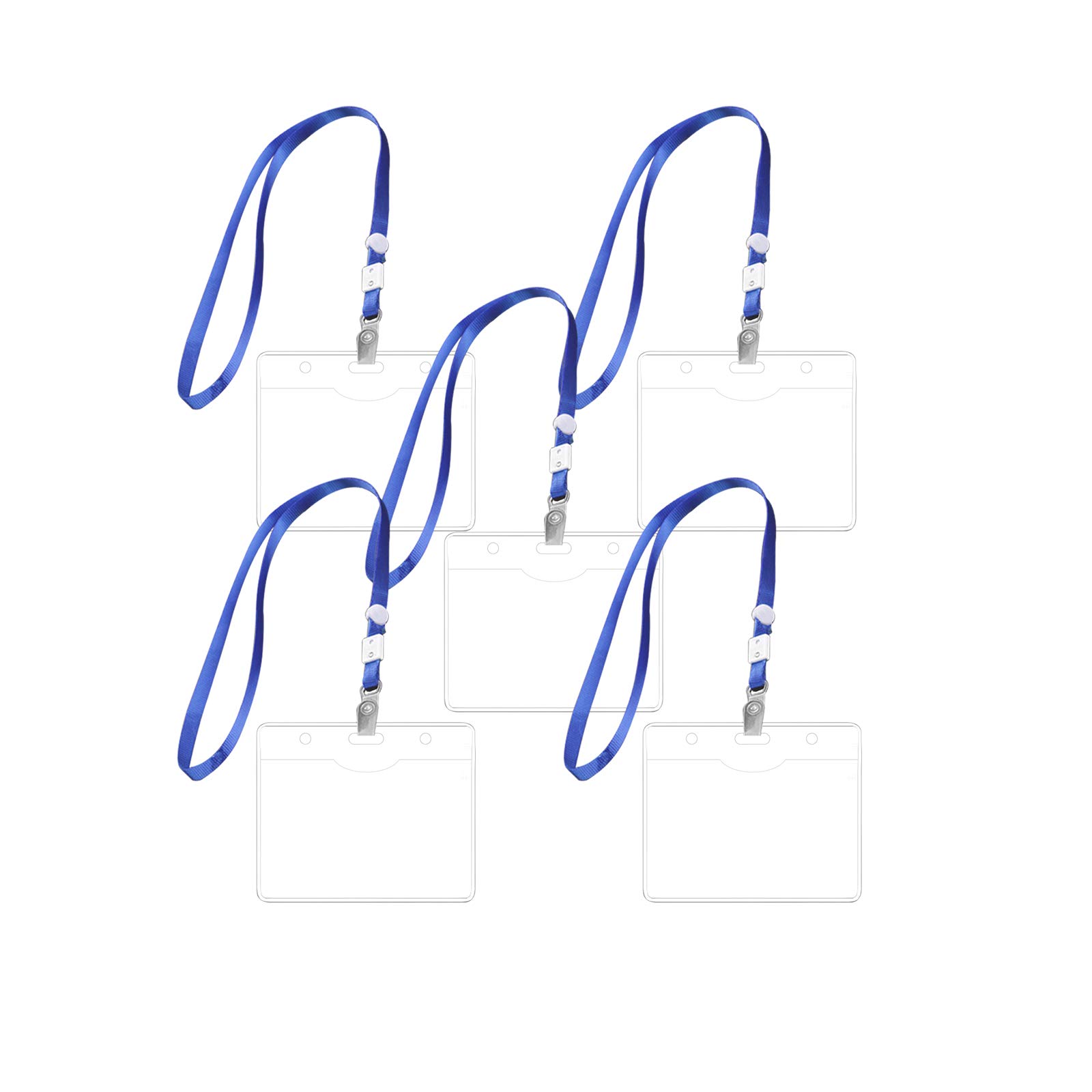 Vaccine Card Protector - PVC Waterproof Holder with Lanyard (5pc) for Health & Immunization Records
