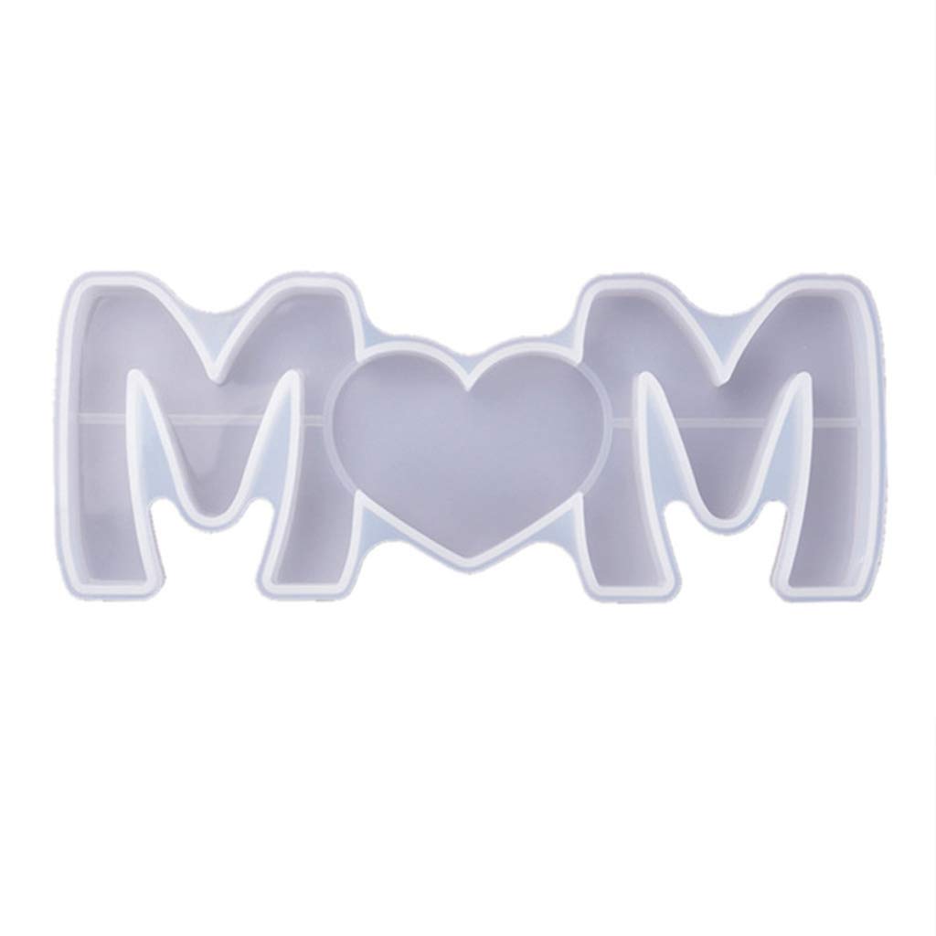 DIY Large Mom Love Letter Pendant Resin Mold for Mother's Day Gifts - Epoxy Resin Jewelry Making Supplies for Handmade Necklaces, Keychains & Keepsakes (Perfect for Crafting Personalized Gifts & Home Decor)