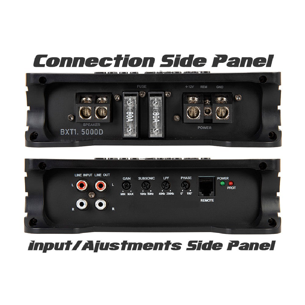 Soundstream BXT1.5000D 5000W High Power Digital Mono Car Amplifier with Bass Boost - Perfect for Car Audio Systems, Subwoofers & Bass Enhancement