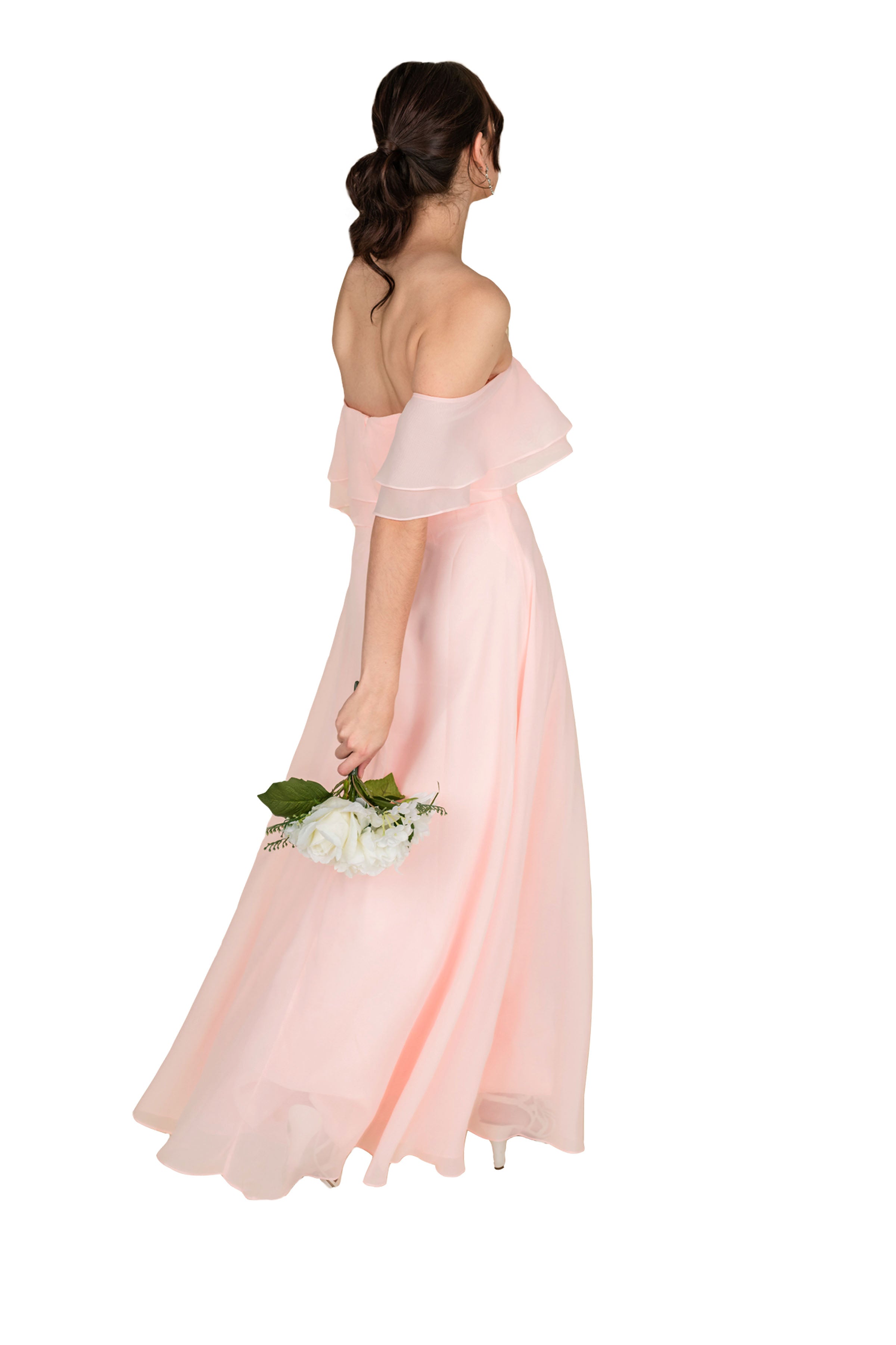 Elegant Women's Chiffon Off-The-Shoulder Flare Dress - Summer Beach Party, Wedding Guest, Vacation Outfit