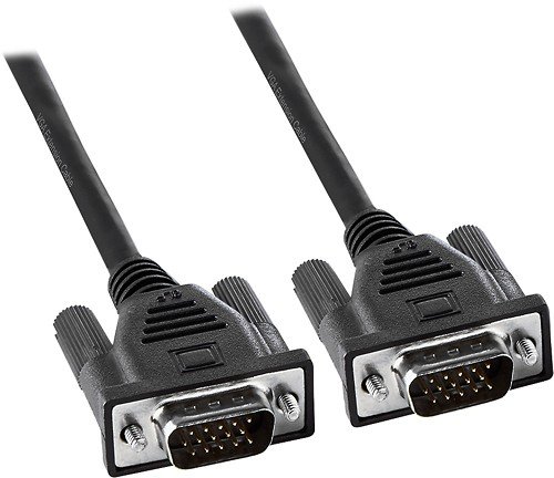 Insignia 6-Foot HDDB15 Male to Male VGA Monitor Cable - Black for PC, Laptop, Projector & Home Office Setup