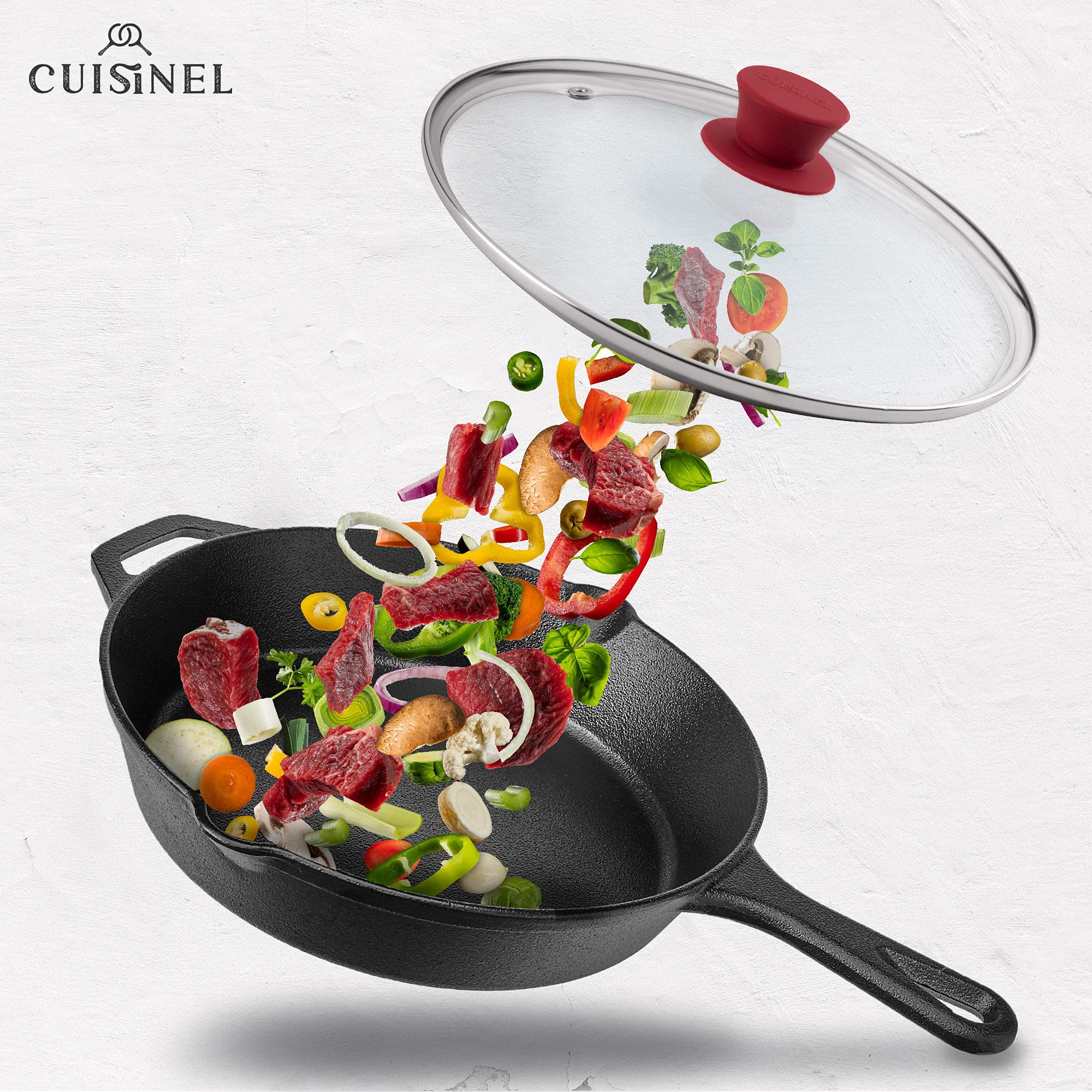 Premium 3-Piece Cast Iron Skillet Set - 6
