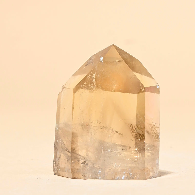 Natural Citrine Crystal Tower - Healing Stone for Home Decor, Meditation & Energy Cleansing | Perfect for Office Desk, Yoga Space & Spiritual Gifts