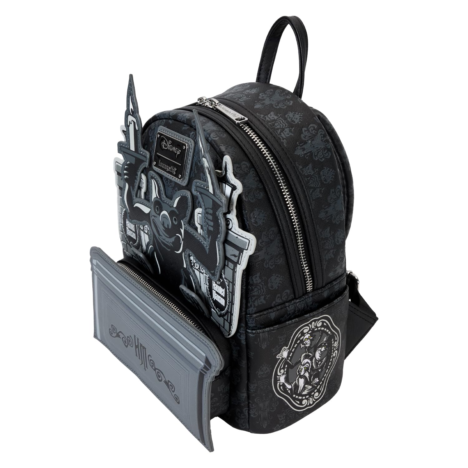 Loungefly Disney Haunted Mansion Gargoyle Wallpaper Mini Backpack - Cute Disney Parks Collectible Crossbody Purse for Women | Perfect for Theme Park Visits, Cosplay & Disney Fan Gifts