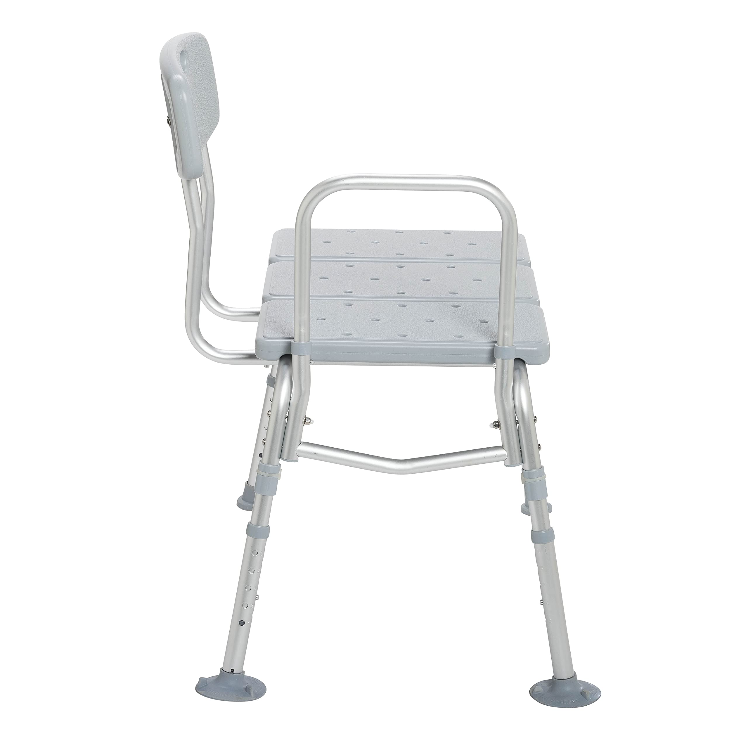 Drive Medical Plastic Transfer Bench - Shower and Bath Safety Seat with Adjustable Legs for Elderly & Disabled - Ideal for Home, Hospital, and Mobility Assistance
