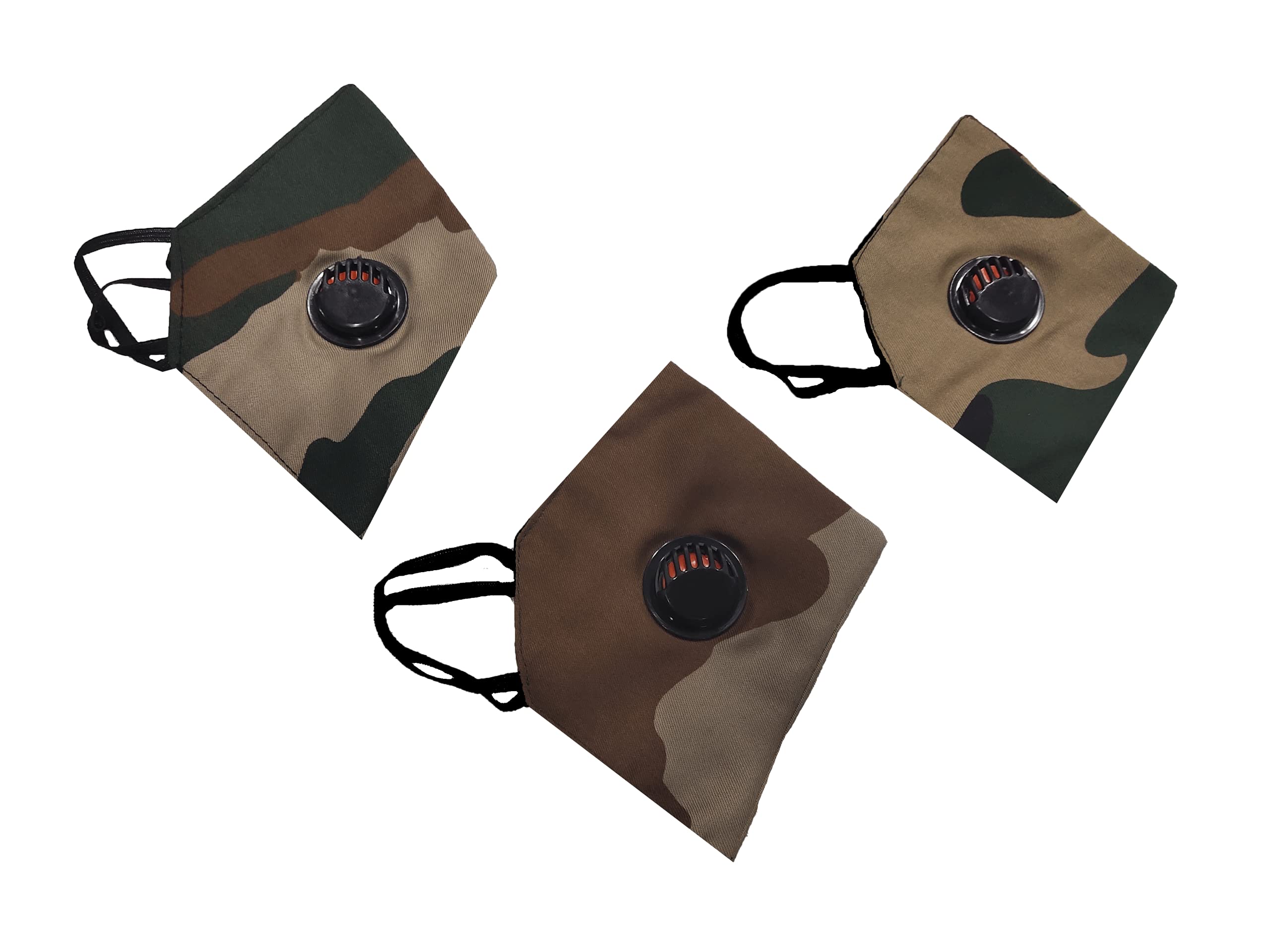 Ambey 2-Layer Reusable Washable Cotton Face Mask with Filter - Pack of 3 | Anti-Pollution & Dust Protection for Outdoor Activities, Commuting & Travel