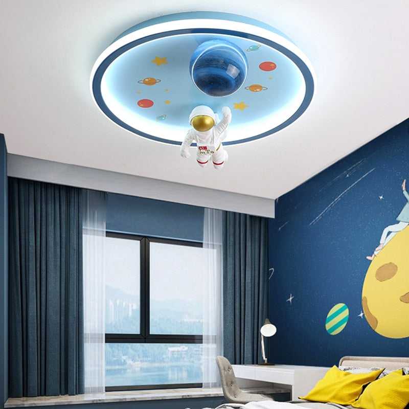 Astronaut Ceiling Light - Space Themed Kids Room Lighting for Bedroom & Nursery | Durable LED Night Light for Boys & Girls