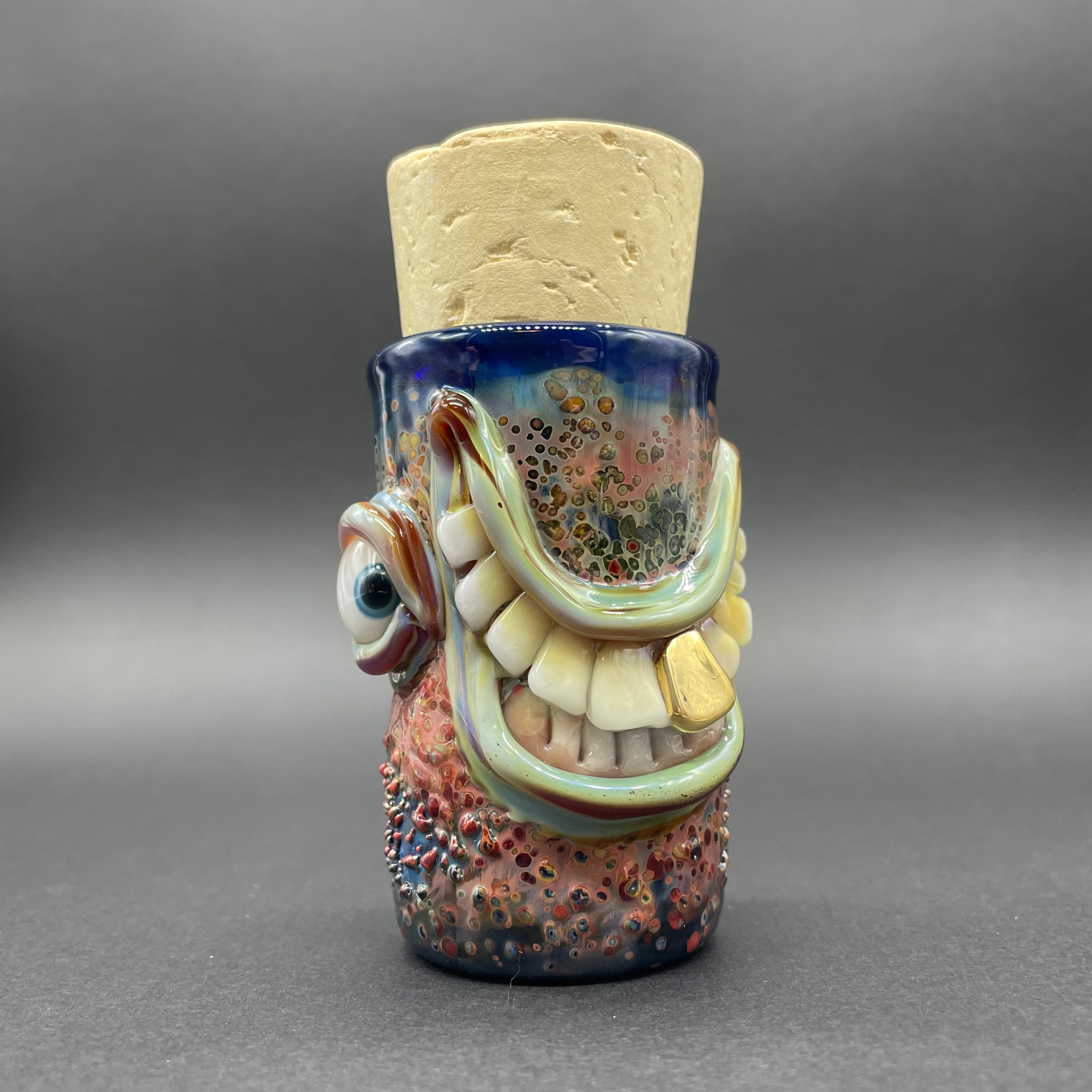 Cyclops Cork Jar with Side Eye Design - Aesthetic Kitchen Storage for Spices, Coffee, Tea & More