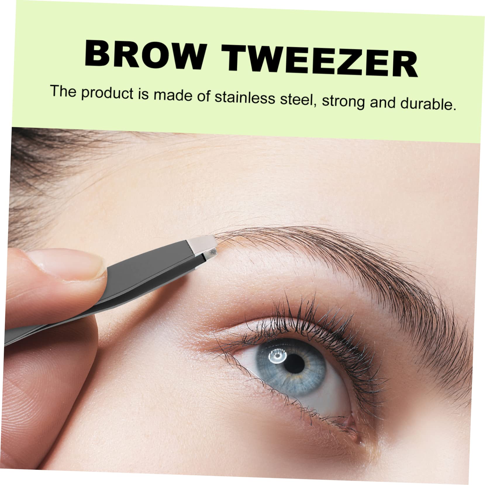 20 Pcs Mini Eyebrow Clips - Professional Eyebrow Makeup & Facial Hair Removal Tools - Black PU Brow Tweezers for Ingrown Hair Removal & Beading Supplies - Perfect for Salon, Home Use & DIY Beauty Care