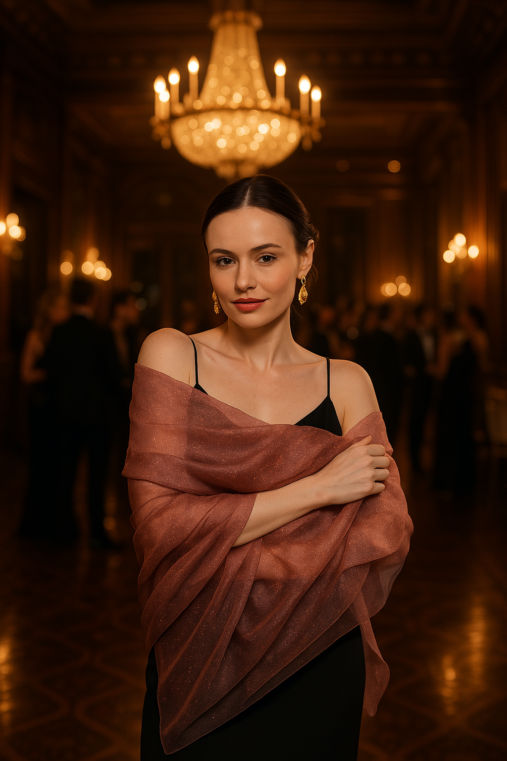 Silk Sparkle Wrap Scarf for Women - Elegant Glitter Shawl for Evening Parties, Weddings & Special Occasions