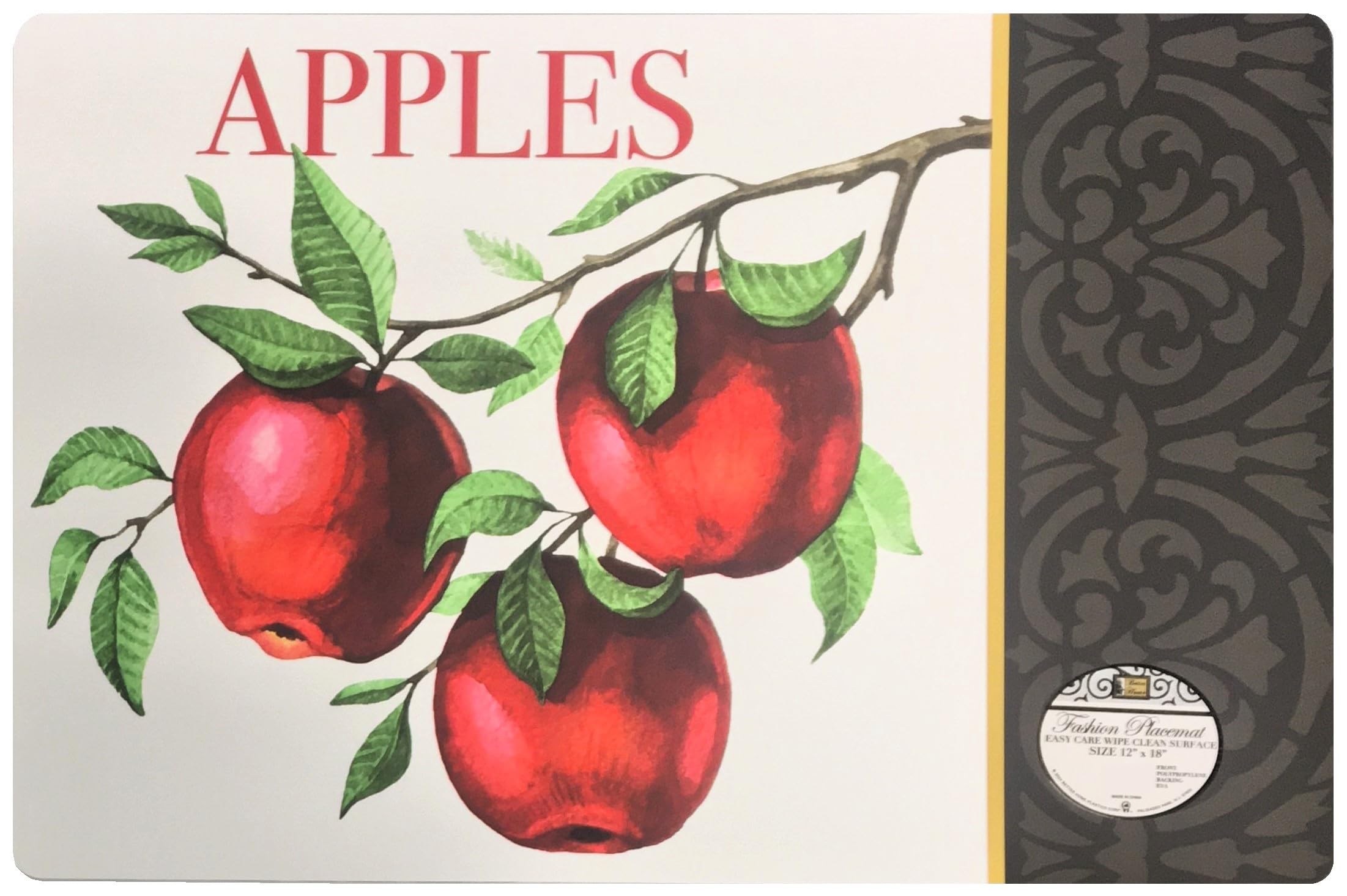 4-Pack Non-Slip Foam Backed Placemats - 12