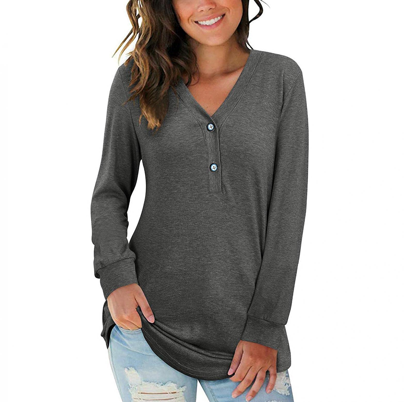 KAMEMIR Women's Sexy Fall Sweater - Soft Casual Crewneck Pullover Sweatshirt with Print | Perfect for Autumn Outfits, Office Wear & Cozy Weekends