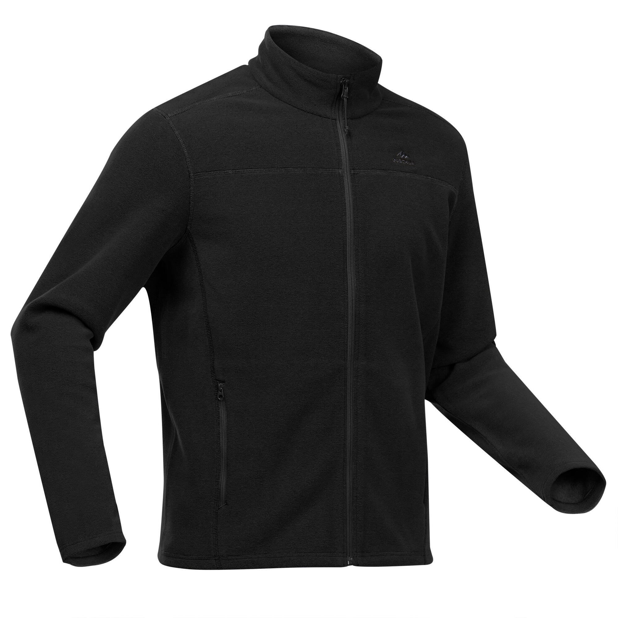 Quechua Men's MH120 Lightweight Hiking Fleece Jacket - Warm & Breathable for Outdoor Adventures, Camping & Travel
