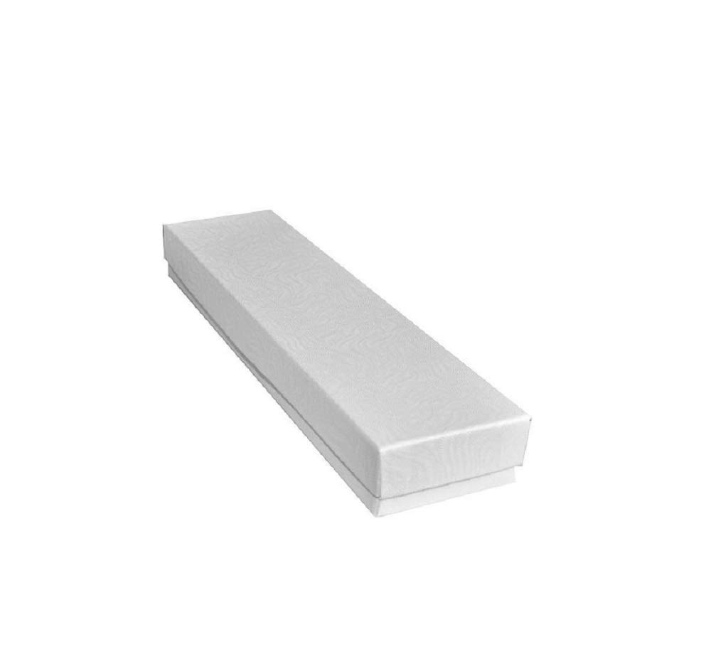 20 Pack Elegant White Jewelry Gift Boxes with Cotton Filling - Perfect for Bracelets, Watches, Necklaces & Anklets - 8