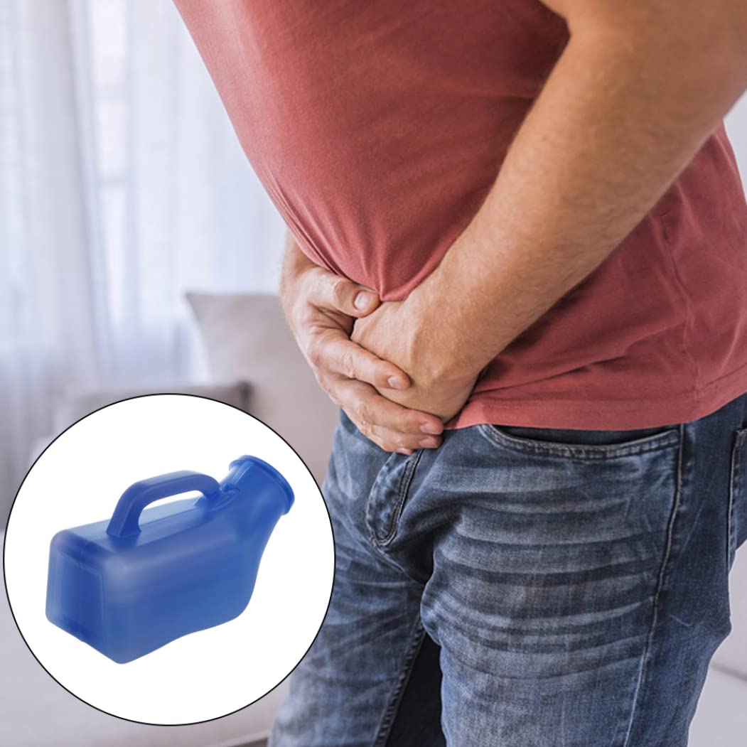 Spill-Proof Portable Urinal Bottle for Men - 1L Leak-Proof Travel Urine Bottle with Secure Lid - Ideal for Road Trips, Camping, Hospitals & Home Use