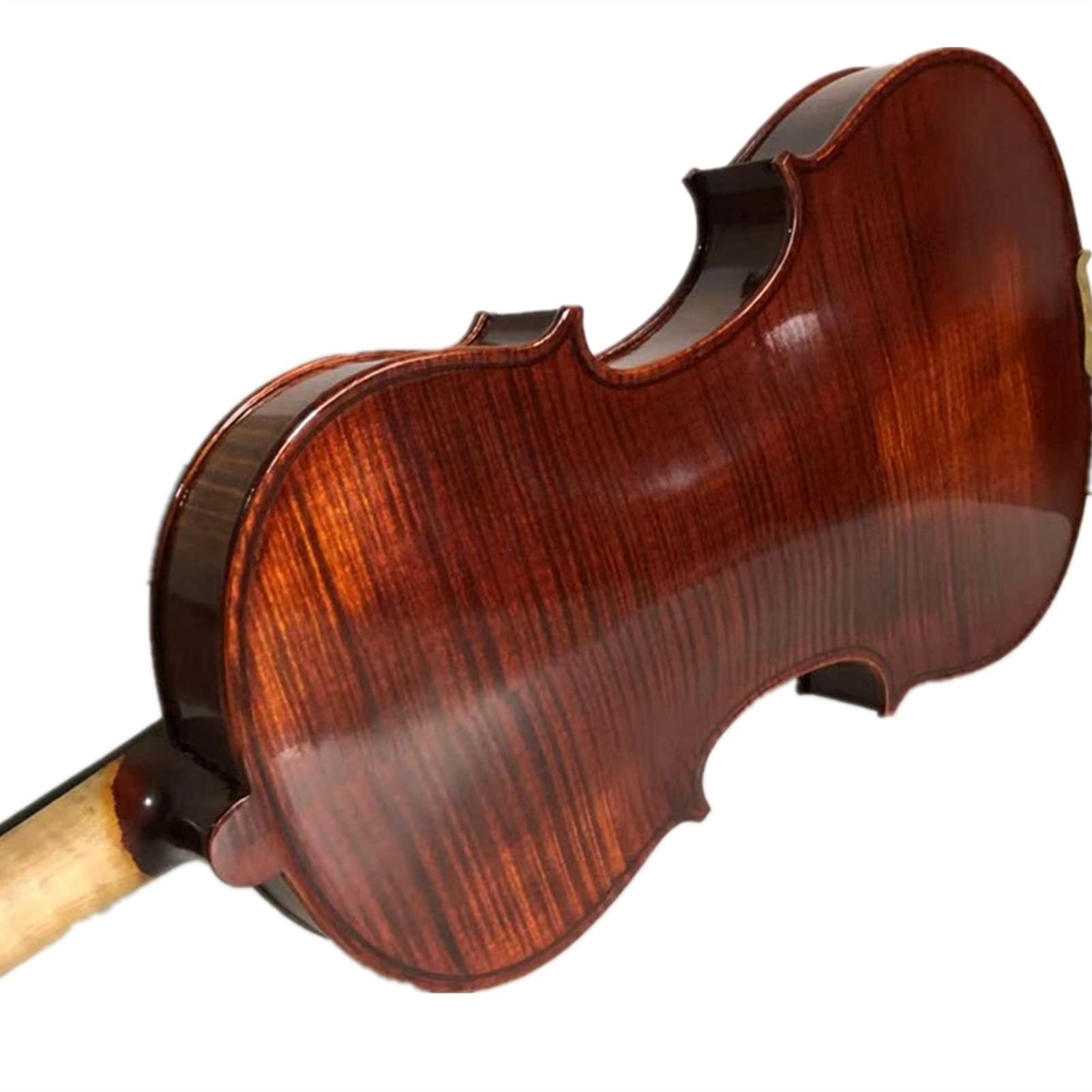 1/8 Size Brown Handcrafted Tiger Pattern Violin Cello Kit for Adults & Kids - Perfect for Beginners, Music Lessons & Home Practice
