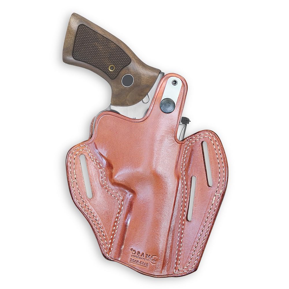 Premium Leather OWB Pancake Holster with Thumb Break - Fits Ruger GP-100 .357 Magnum 4.20