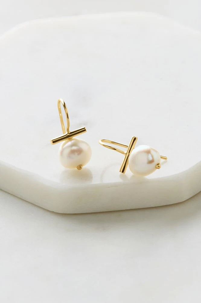 Zafino Sierra Earrings for Women - Elegant Gold-Plated Hoop Earrings with CZ Stones | Perfect for Parties, Weddings & Everyday Wear
